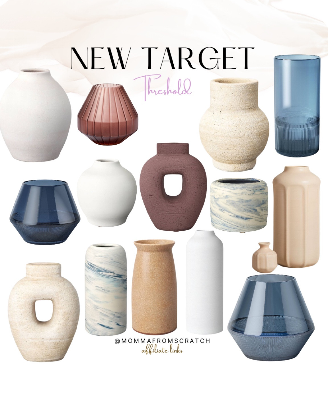 New target home decor, spring vases, spring threshold studio McGee, vintage vase, blue vase, white vase, hearth and hand

#LTKhome #LTKunder50 #LTKstyletip