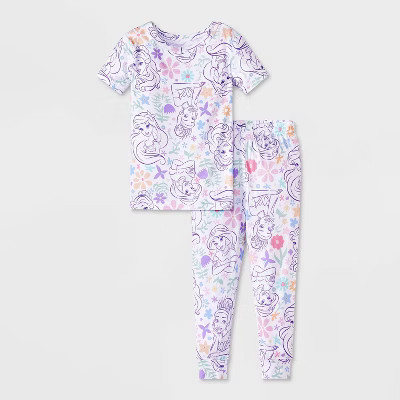 Toddler Girls' 2pc Disney Princess Short Sleeve Viscose Snug Fit Pajama Set - White
This item is not available

 | Target