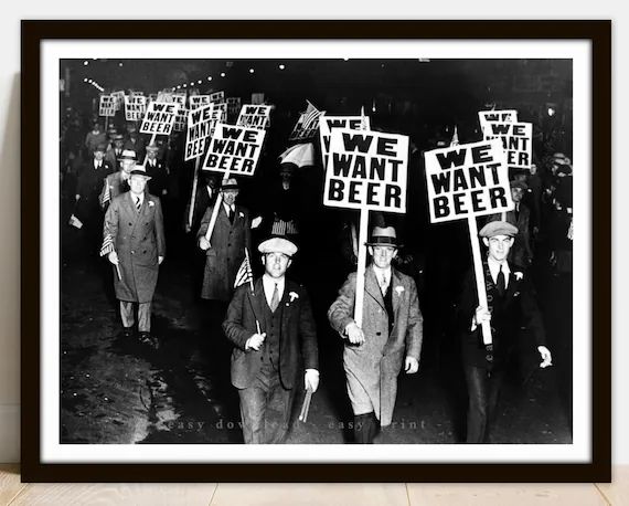 We Want Beer Prohibition Photo - Printable Vintage Photo Poster - Instant Download Easy Print JPG... | Etsy (US)