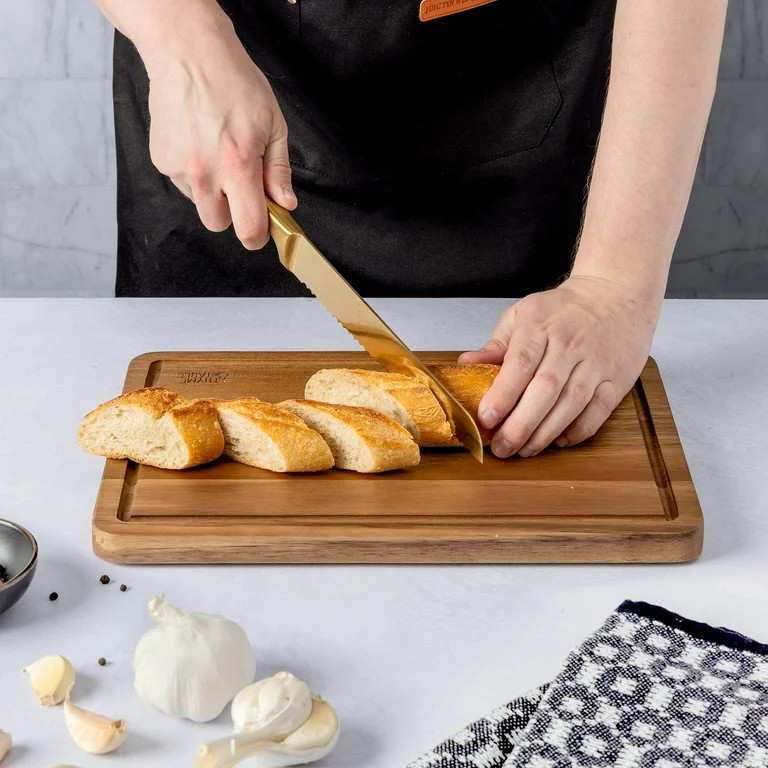 Thyme & Table Medium 10"x14" Acacia Wood Cutting Board with Triangle Shaped Anti-Slip Grips | Walmart (US)