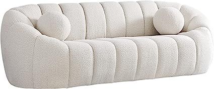 Meridian Furniture Elijah Collection Modern | Contemporary Boucle Fabric Upholstered Sofa, 93.5" ... | Amazon (US)