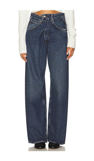 AGOLDE Vana Wide Leg Jeans in Blue. - size 28 | Revolve Clothing (Global)