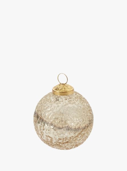 Set of 6 Northern Lights Glass Ornaments, Metallic Textured Gold Christmas Tree Decorations, Avai... | Amazon (US)