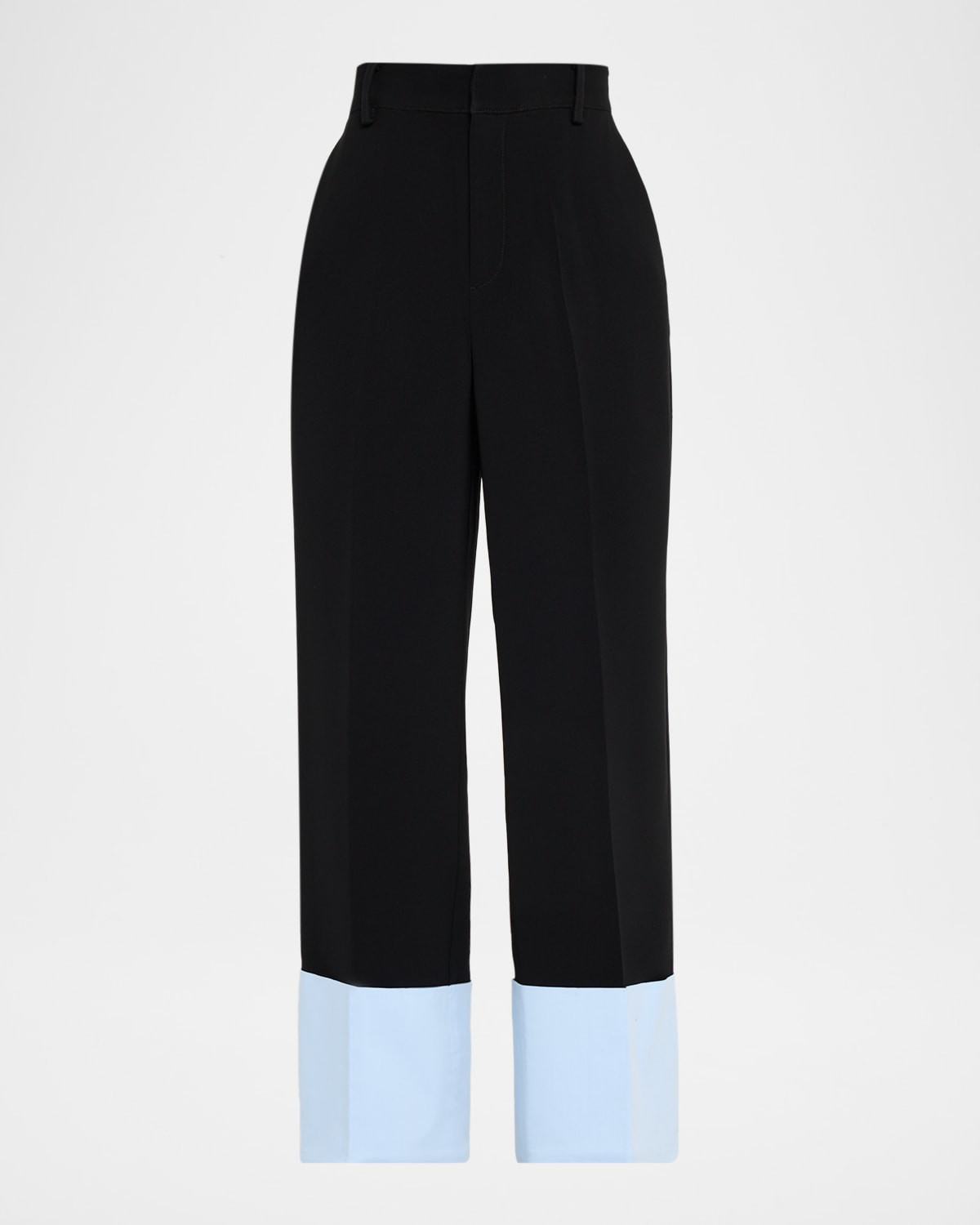 Maesa Wide-Leg Cuffed Pants | Neiman Marcus