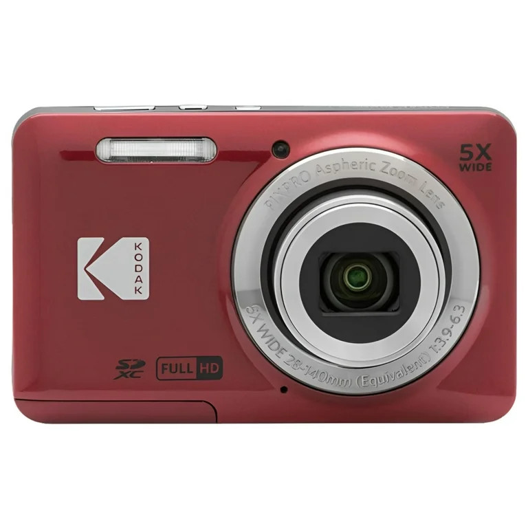 Kodak PIXPRO FZ55 16.4 Megapixel Compact Camera, Red - Walmart.com | Walmart (US)