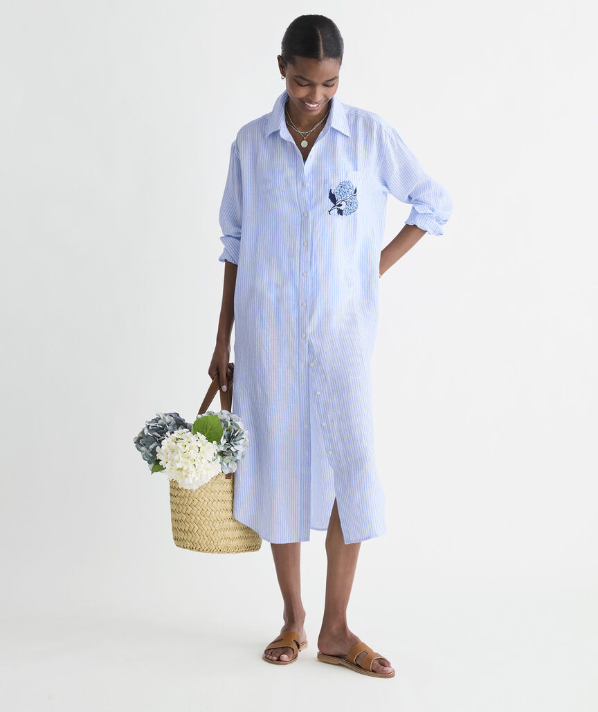 Birdie Linen Midi Cover-Up | vineyard vines