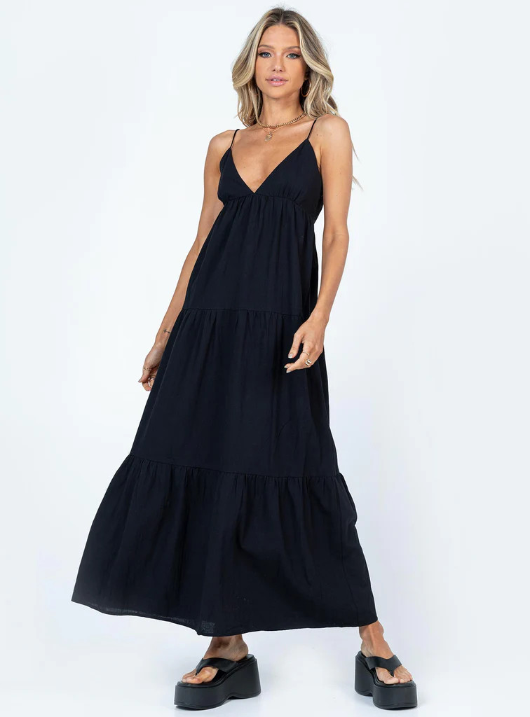 Chelsea Maxi Dress Black | Princess Polly US
