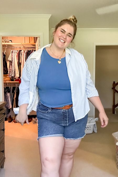 Wearing the tank in an xxl, shorts in a 38. Button down is from Extended Boutique in a size 2x. 

#LTKFindsUnder50 #LTKPlusSize #LTKMidsize