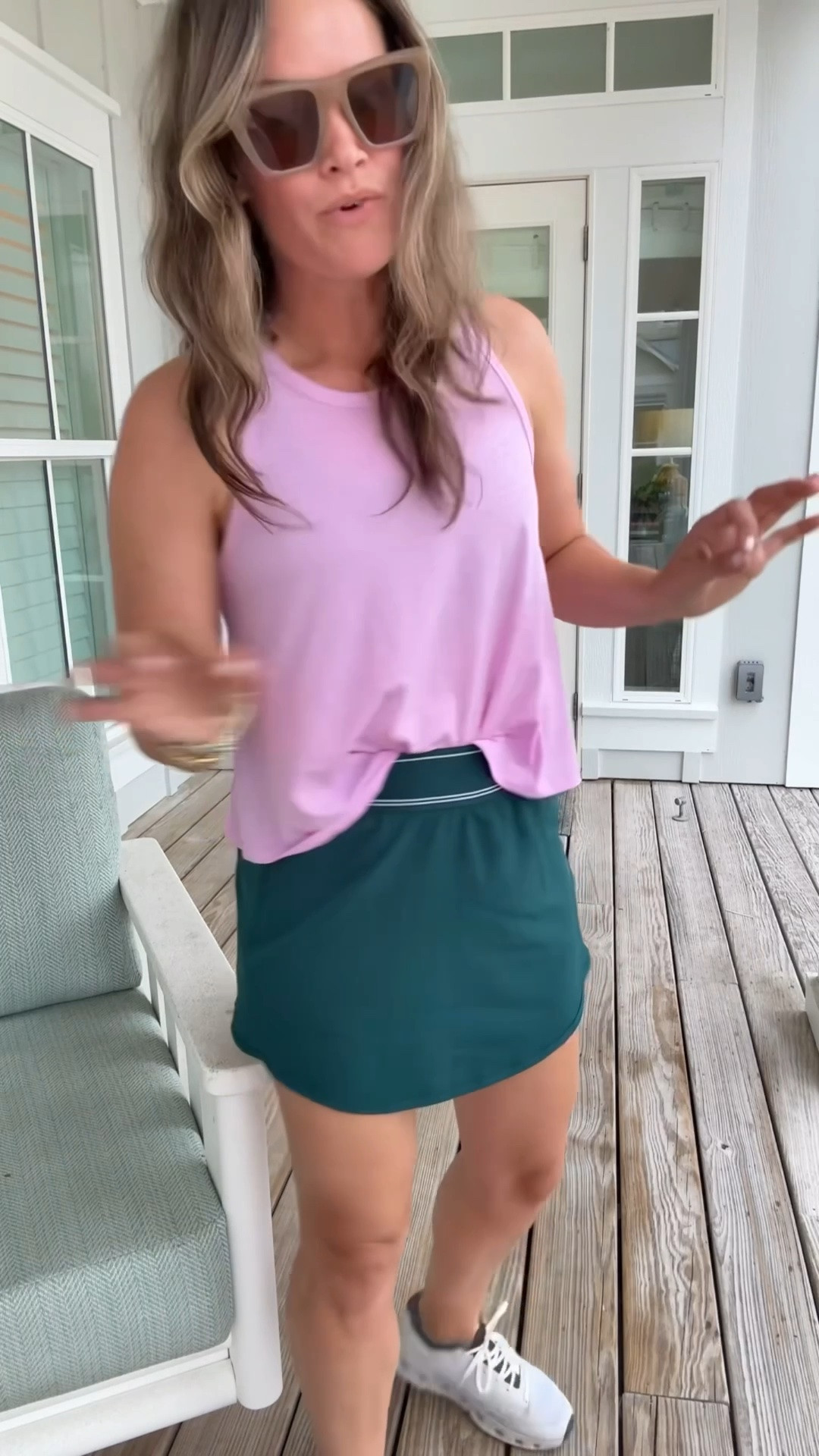 This top has matching shorts but I also mix and match it! This skirt is an Alo look-for-less and perfect for any summer activities!

#LTKActive #LTKmomlife #LTKootd