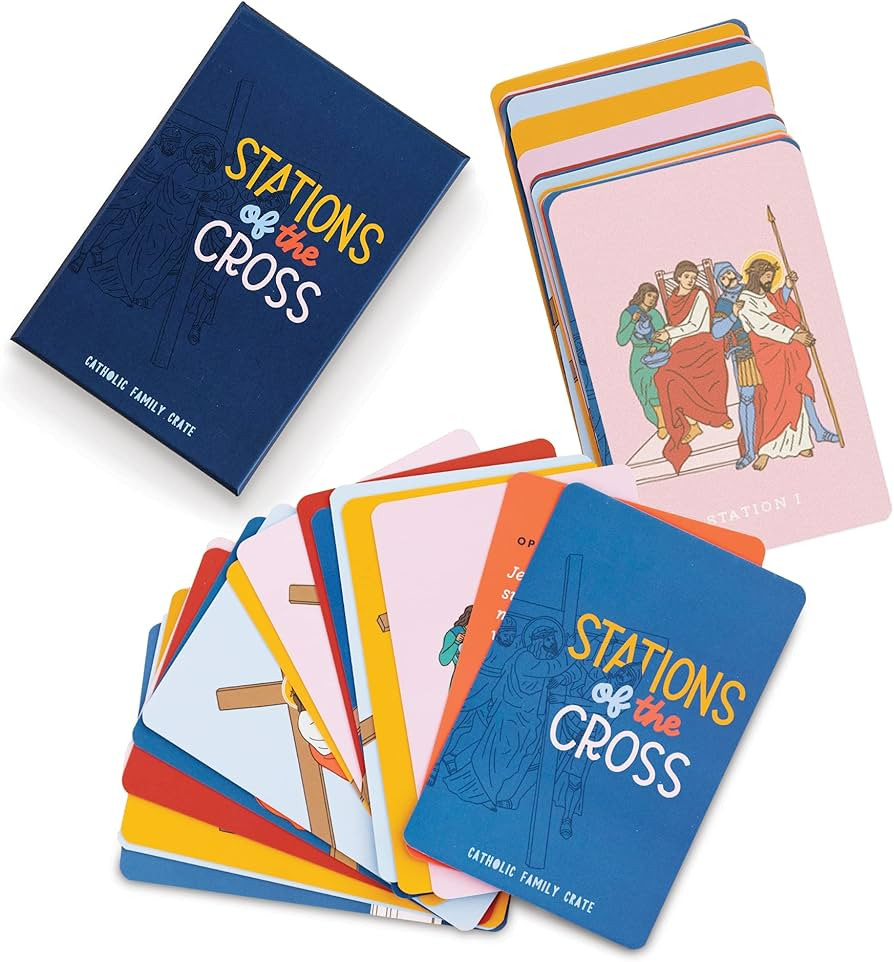 CATHOLIC FAMILY CRATE Stations of the Cross for Children, Flash Cards, Catholic Gifts | Amazon (US)