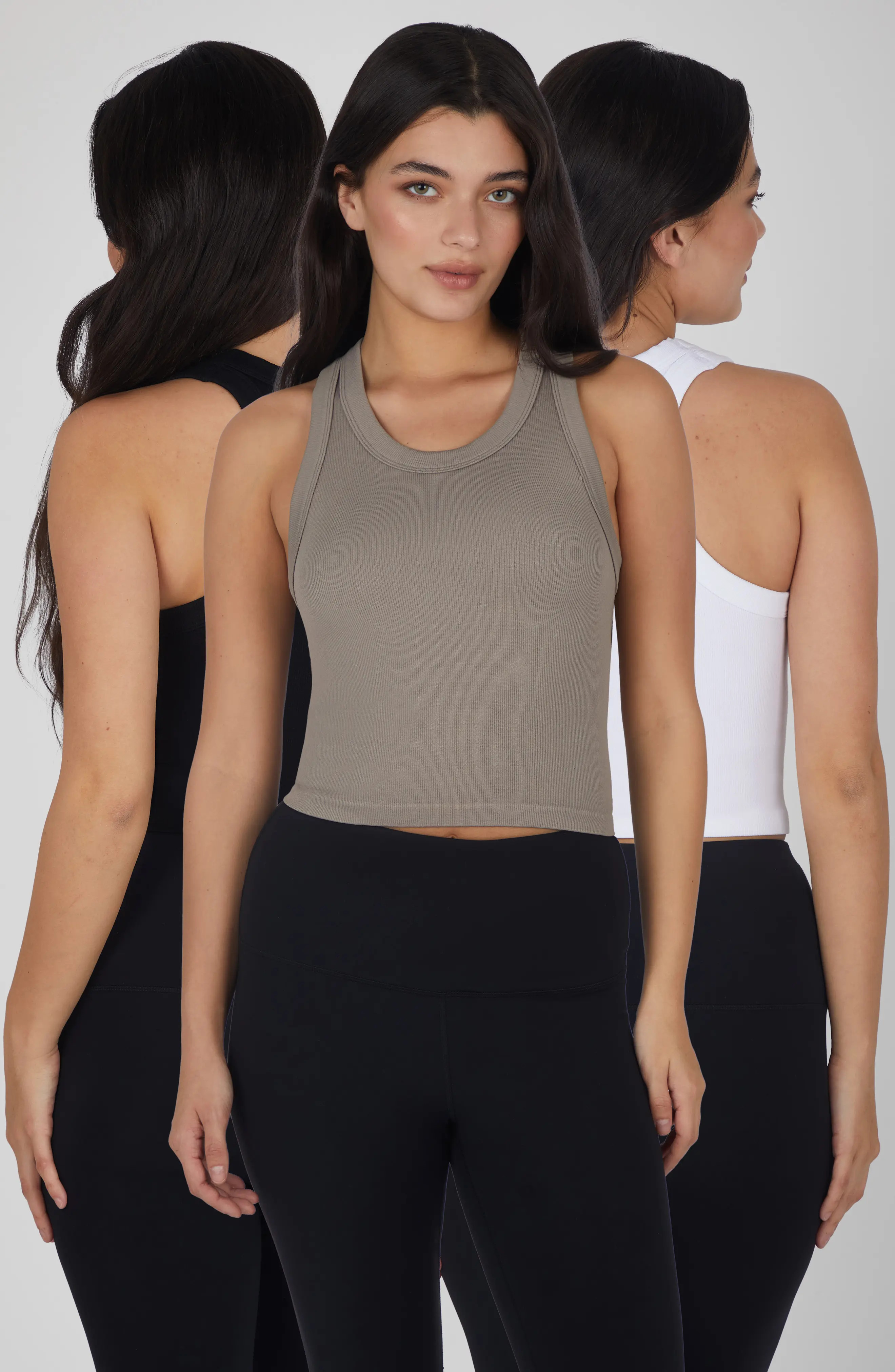 90 DEGREE BY REFLEX Seamless Ribbed 3-Pack Crop Tanks (Women) | Nordstromrack | Nordstrom Rack