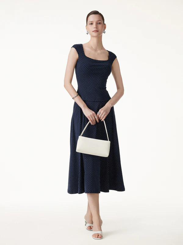 2Pcs Set Square Neck Bra Top & Midi Skirt with Pockets | OGLmove