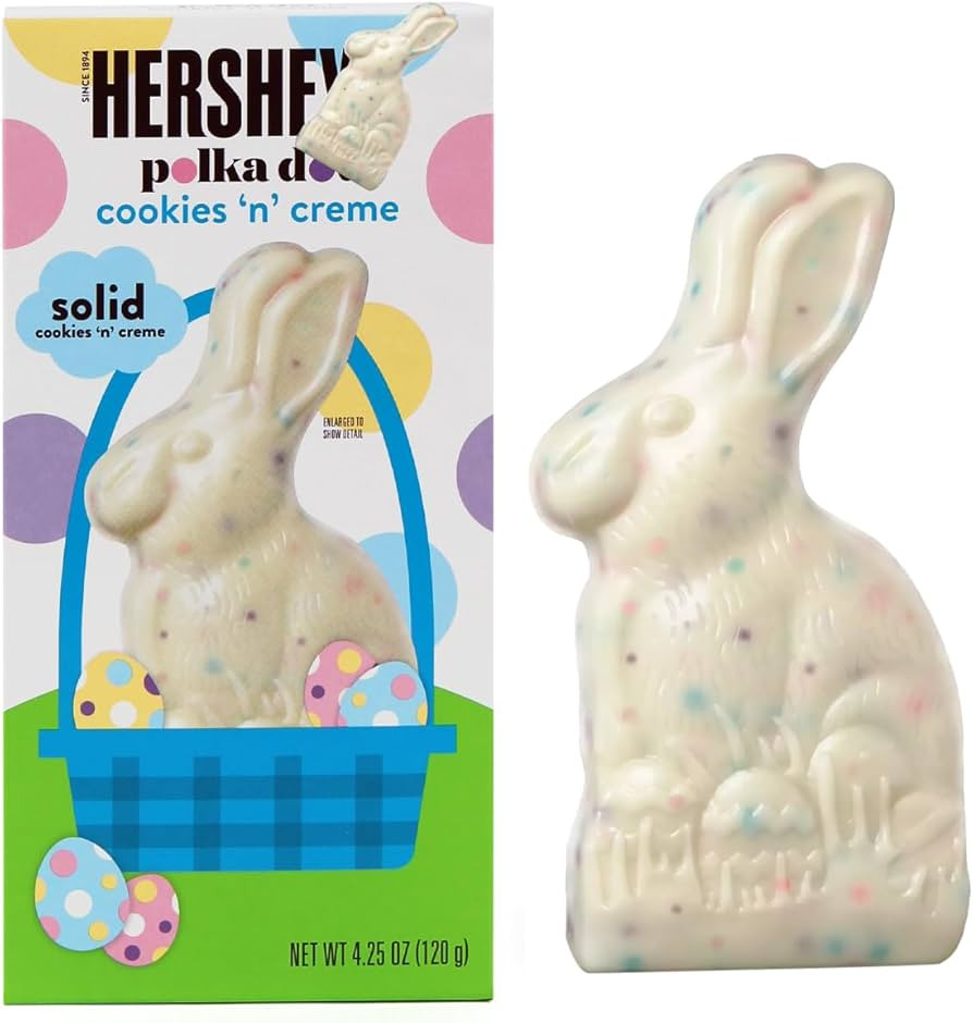 HersheysChocolate Bunny Cookies 'n' Creme Polka Dot, Chocolate Bunny Bulk Each 4.25oz, Perfect Fo... | Amazon (US)
