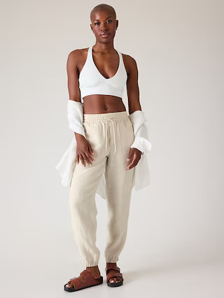 Retreat Linen High Rise Jogger | Athleta