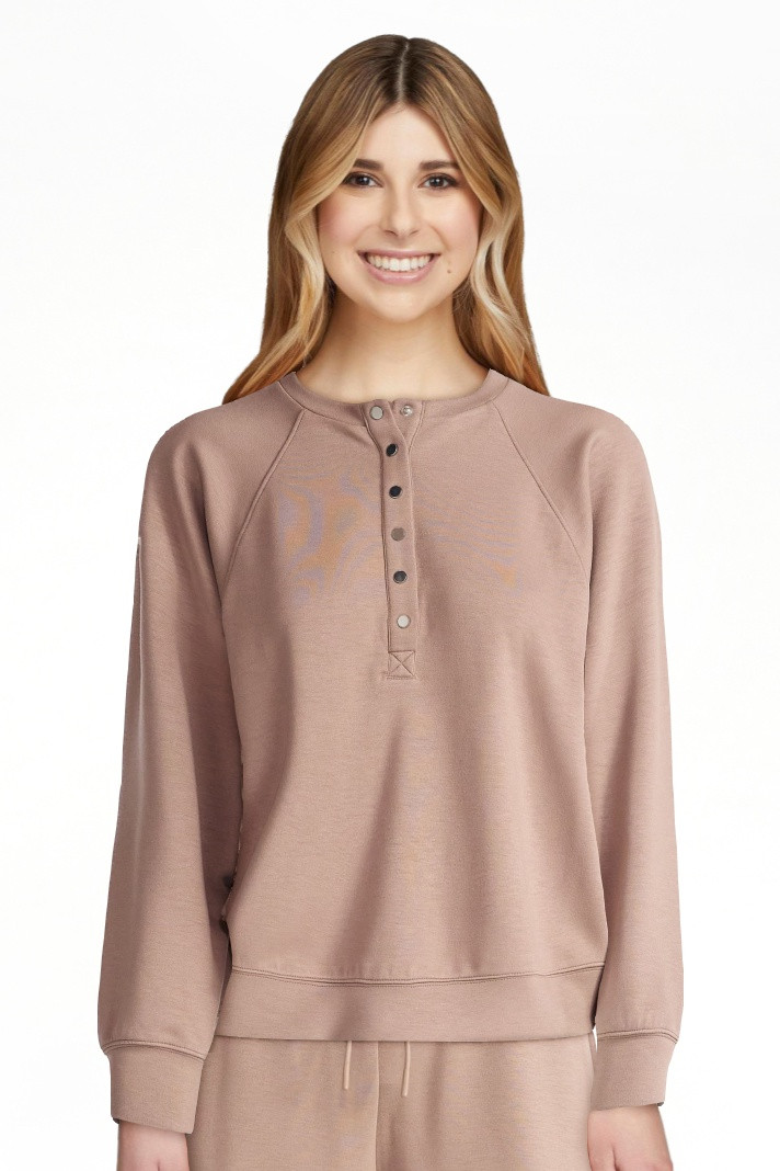 Scoop Women’s New Scubaknit Raglan Henley Top, Sizes XS-XXL | Walmart (US)