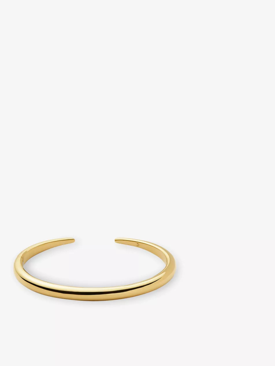 Claw 18ct yellow gold-plated brass cuff bracelet | Selfridges