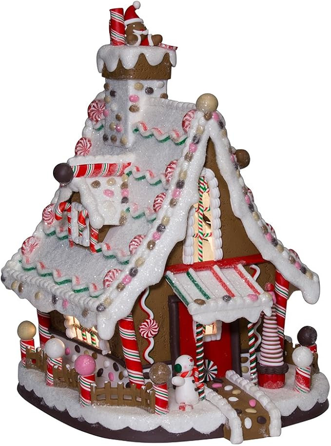 Kurt Adler 12-Inch Lighted Christmas Gingerbread House | Amazon (US)