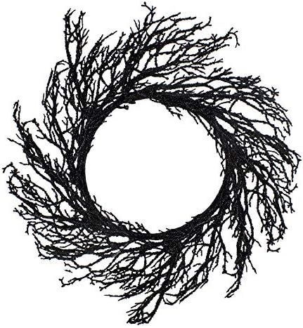 Northlight Black Twig Artificial Halloween Wreath, 24-Inch, Unlit | Amazon (US)