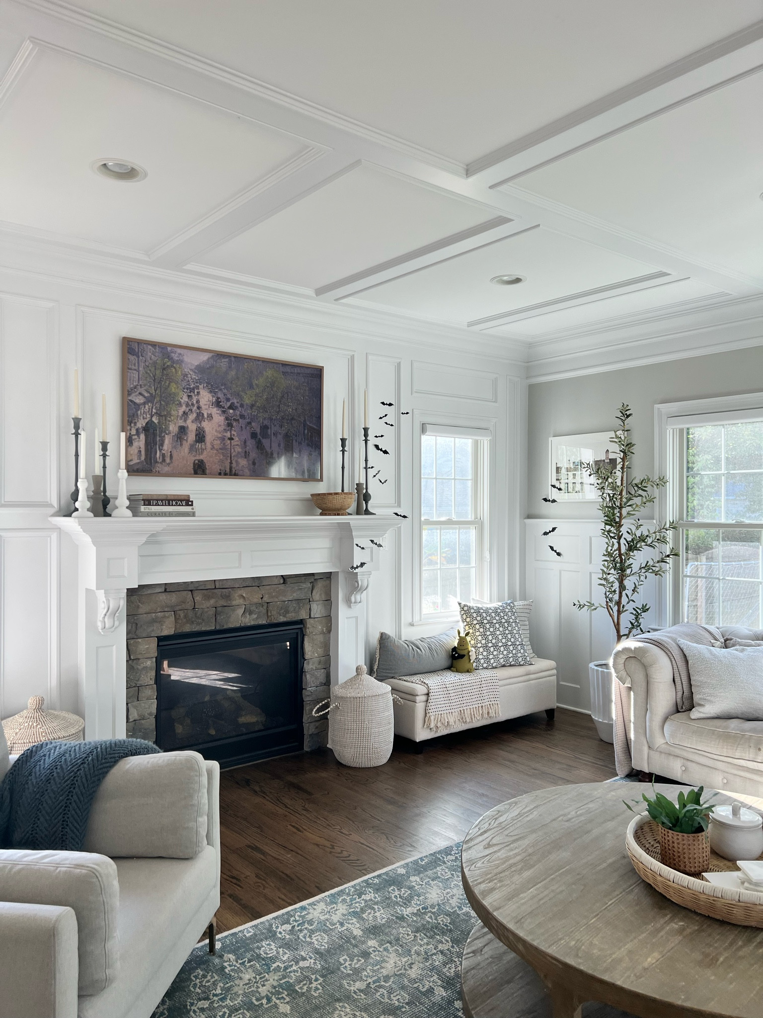 Fall living room, bars, neutral Halloween decorations, Serena & lily rug, Target, fall mantle, frame tv

#LTKSeasonal #LTKHalloween #LTKhome