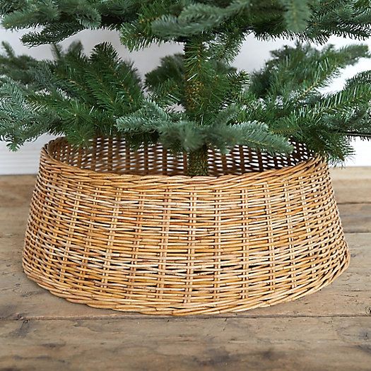 Wicker Basket Tree Skirt, Natural | Terrain