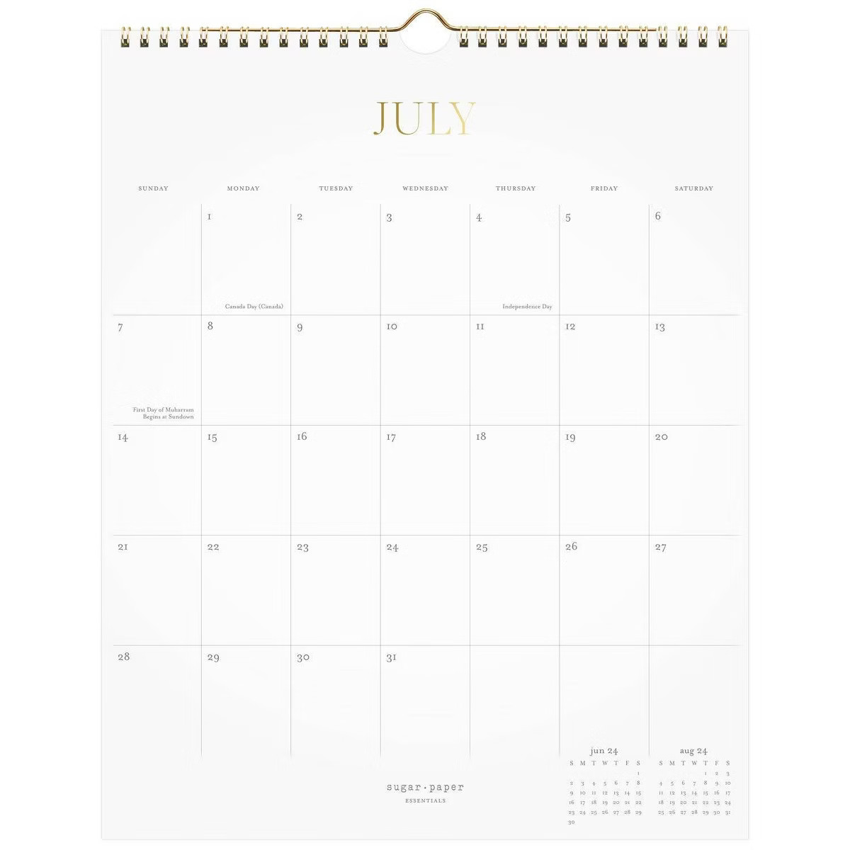 Sugar Paper Essentials 2024-25 Wall Calendar 15"x12" | Target