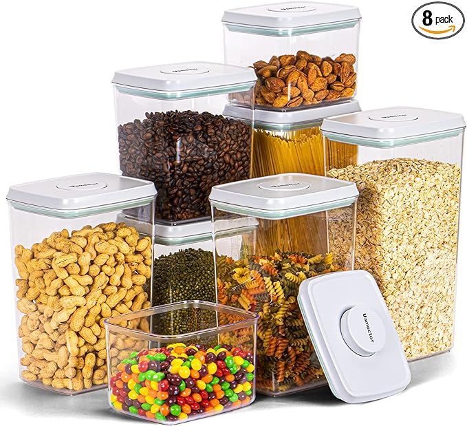 Uamector Pop Container Sets, 8-Piece Airtight Food Storage Containers, BPA-Free Air Tight Stackab... | Amazon (US)