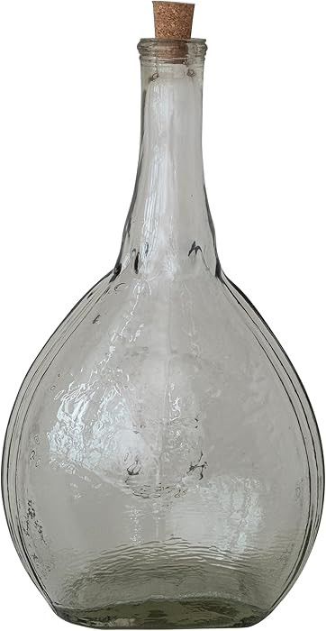 Creative Co-Op 24-Ounce Glass Decanter with Cork Stopper, Clear | Amazon (US)