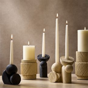 Asher Ceramic Candleholders | West Elm (US)