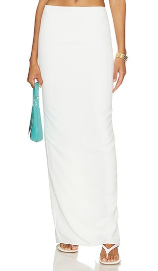 Imani Maxi Skirt in Opal White | Revolve Clothing (Global)