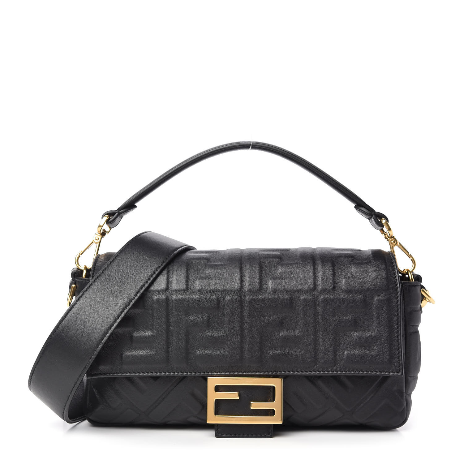 FENDI

Nappa FF 1974 Embossed Baguette Black | Fashionphile