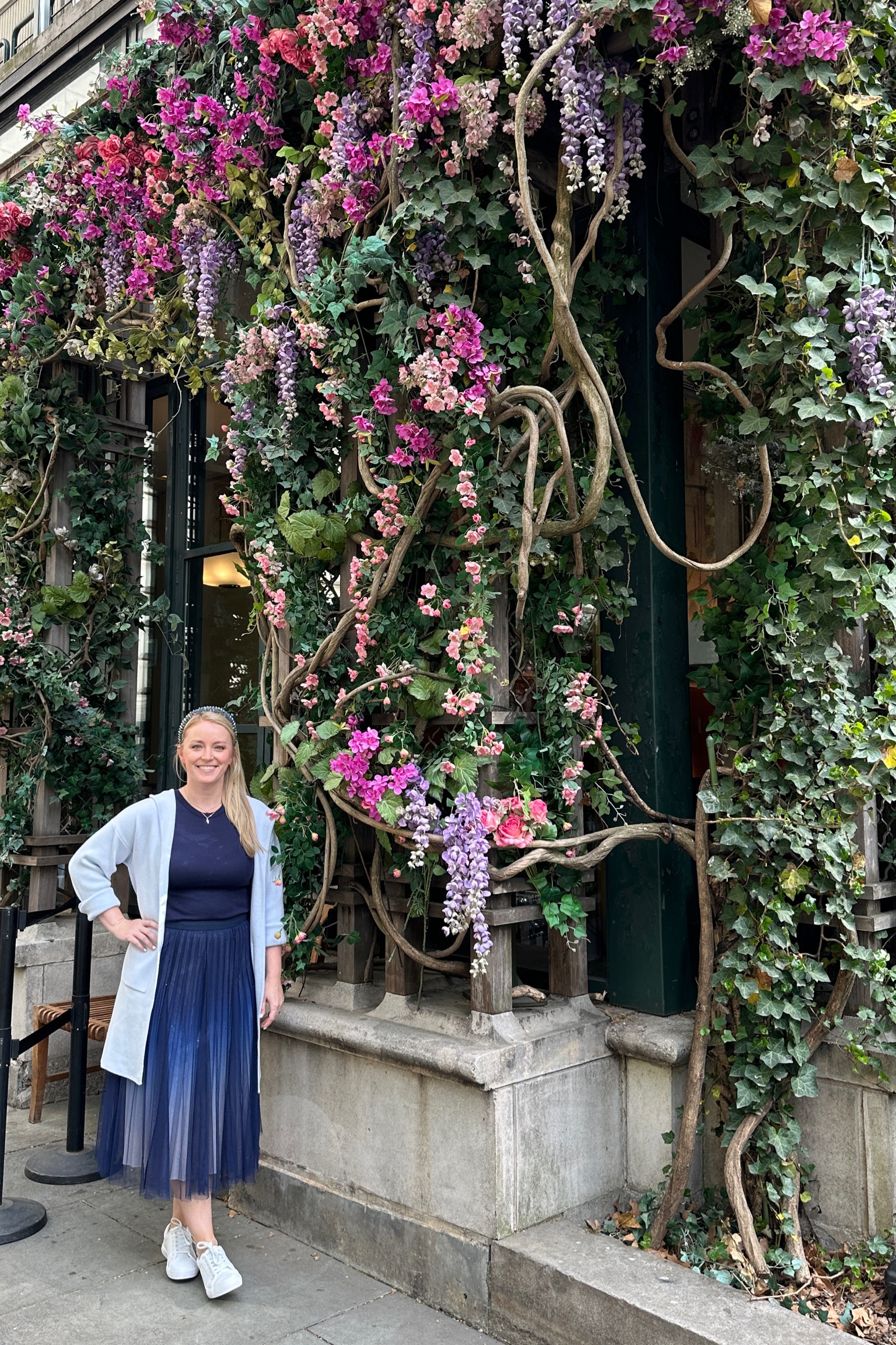 Spring in NYC! Wore this to dinner in Bryant Park and then off to see Harry Potter and the Cursed Child on Broadway ⚡️ absolutely loved this midnight sky skirt that slightly shimmers – perfect for any Harry Potter event! The coatigan is so soft, comfortable and perfect for travel! 

#LTKMidsize #LTKStyleTip #LTKTravel