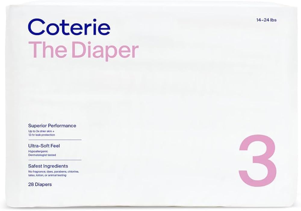 Coterie Size 3 Diapers, 28 CT | Amazon (US)