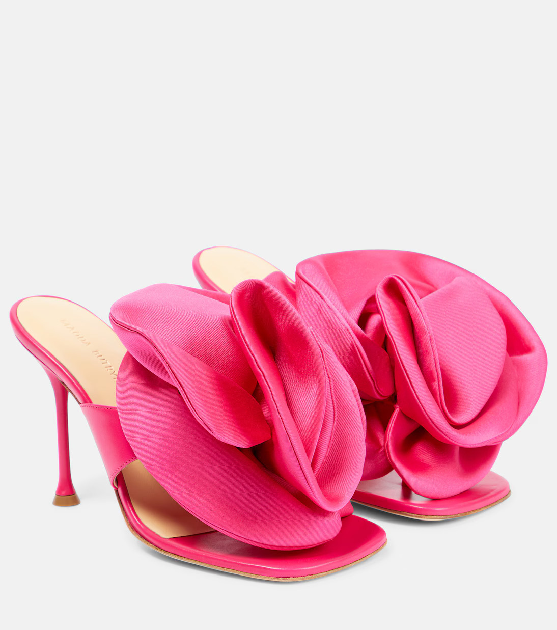 Leather and satin sandals | Mytheresa (INTL)