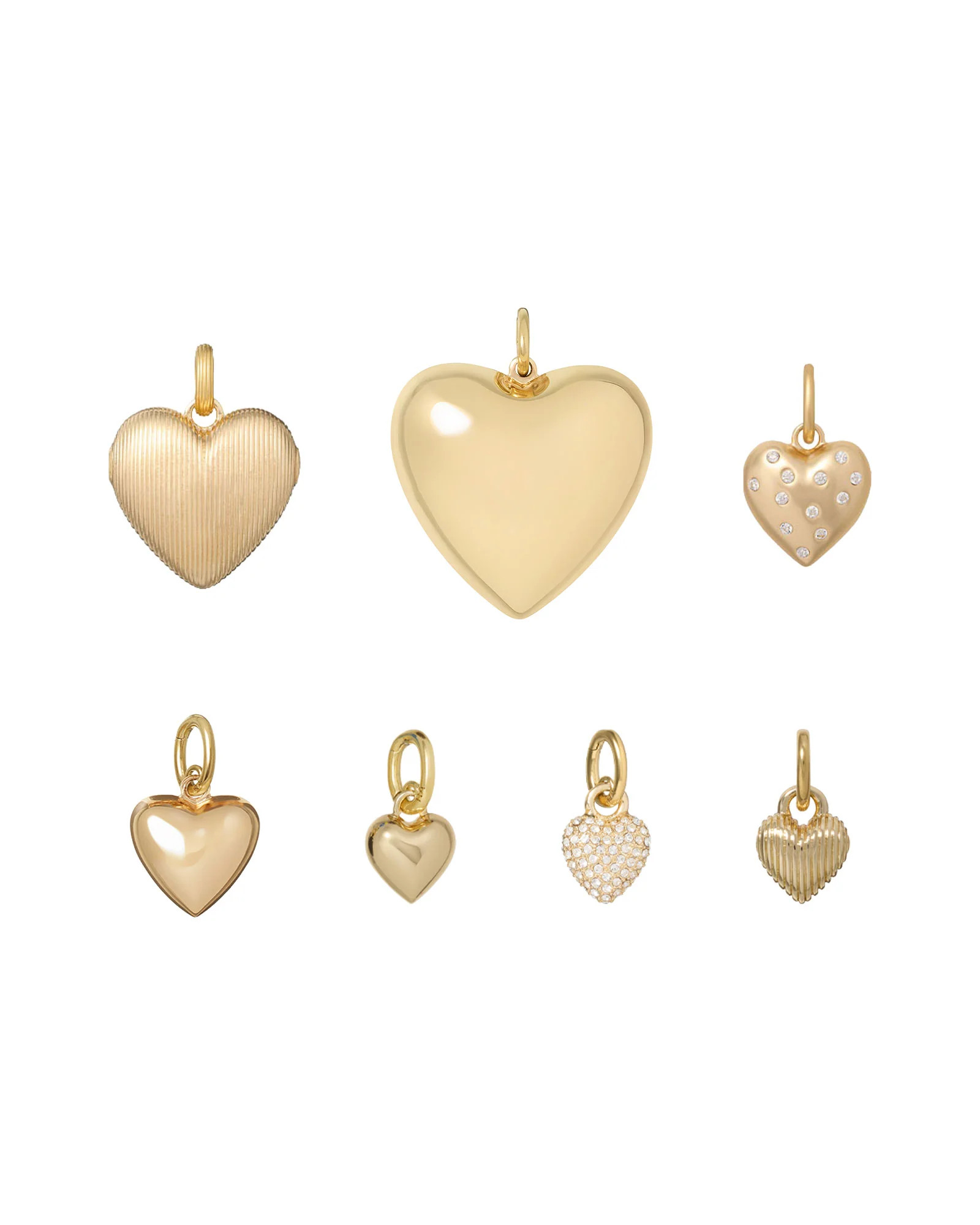 The Gold Heart Charms | Roxanne Assoulin