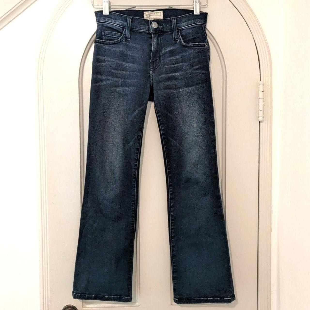 Current/Elliott Women's Low rise Distressed Jeans - Blue - 23 | Depop US