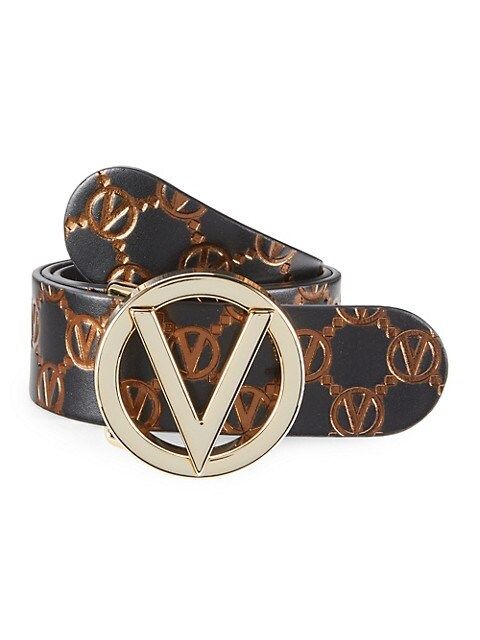 Valentino by Mario Valentino Giusy Monogram Leather Belt on SALE | Saks OFF 5TH | Saks Fifth Avenue OFF 5TH