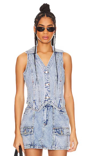 Denim Vest in Keep It Real | Revolve Clothing (Global)
