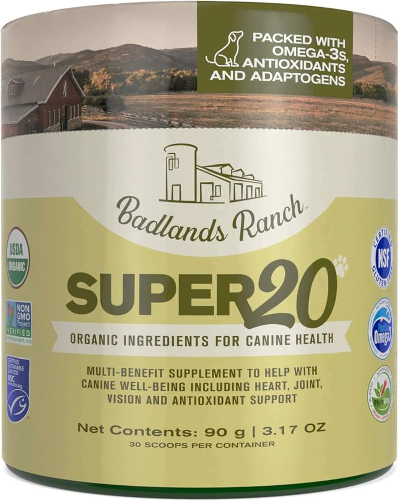 Badlands Ranch - Super20 Canine Supplement Organic Ingredients Multi-Benefit Supplement, Ashwagan... | Amazon (US)