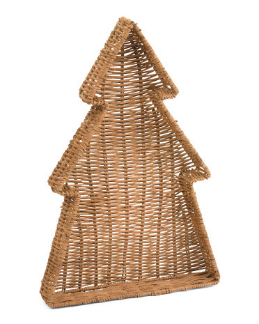 12x18 Rattan Tree Figural Tray | TJ Maxx