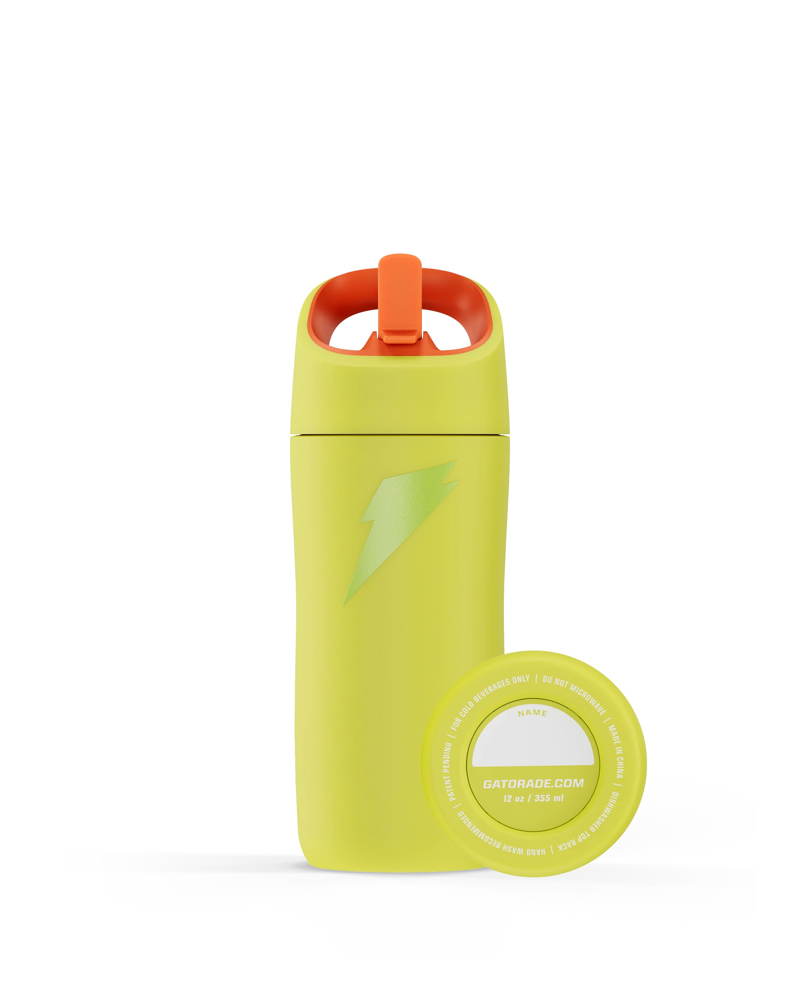 Gatorade Kid's Rookie Yellow Water Bottle with Straw Cap, 12 oz, Stainless Steel - Walmart.com | Walmart (US)