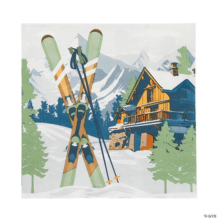 6 1/2" Ski Chalet Party Paper Luncheon Napkins - 16 Ct. | Oriental Trading Company
