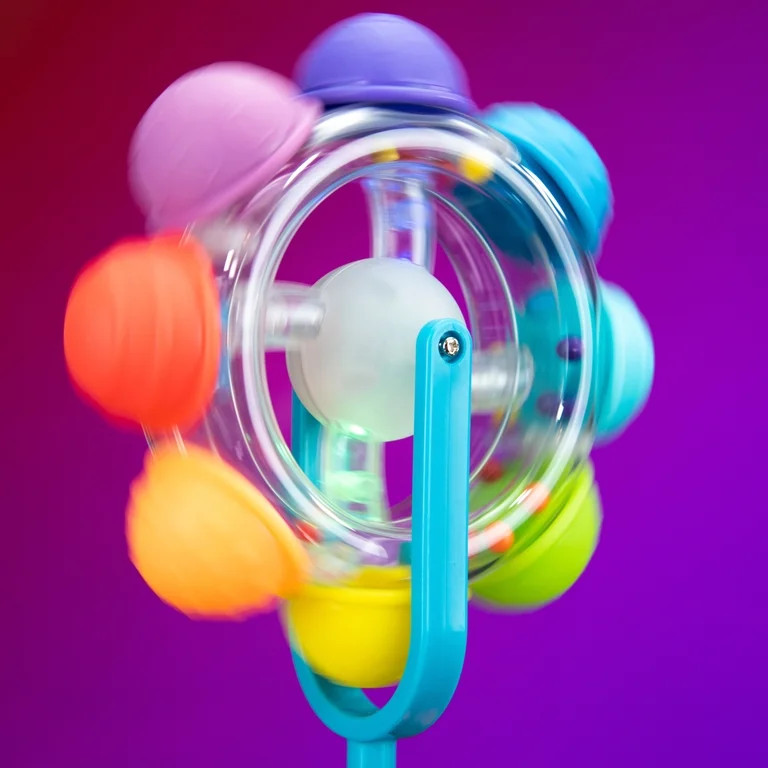 Sassy Light-Up Rainbow Reel Spinning Developmental Suction Cup Baby High Chair Tray Toy – 6+ Mo... | Walmart (US)