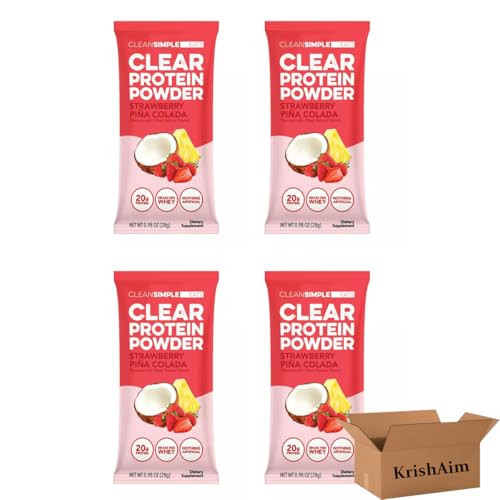 Clean Simple Eats Protein Powder - 1 Stick/0.98 oz, Strawberry Pina Colada (Pack of 4) | Amazon (US)
