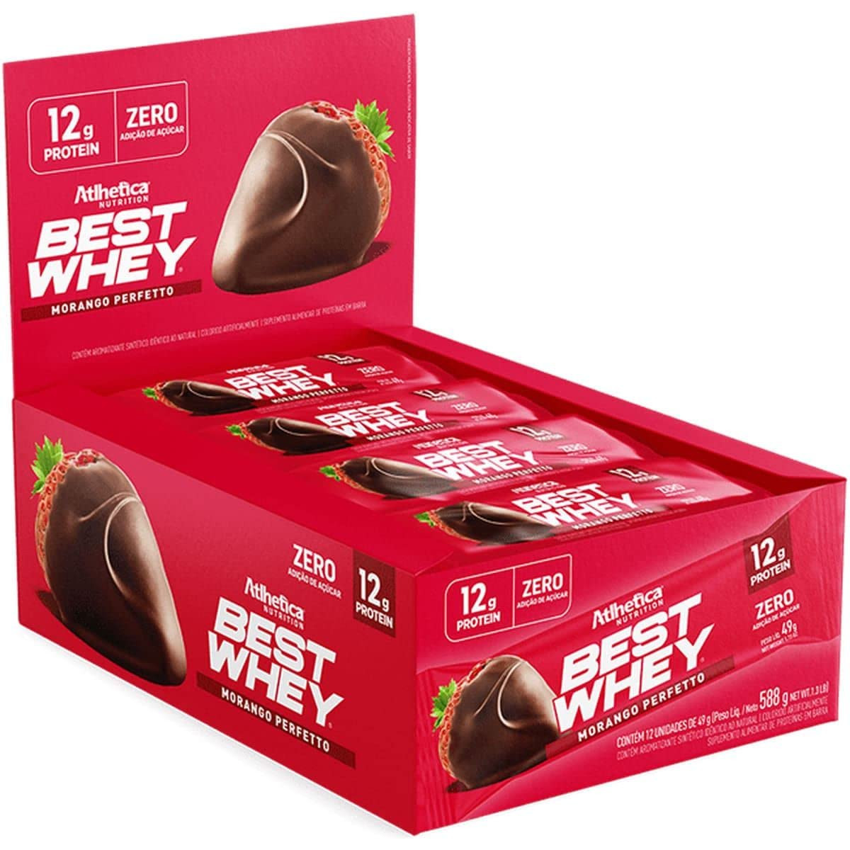 BEST WHEY BAR 12g Protein Morango Perfetto | Amazon (BR)