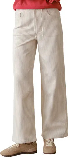 Ella Stripe Wide Leg Drawstring Pants | Nordstrom
