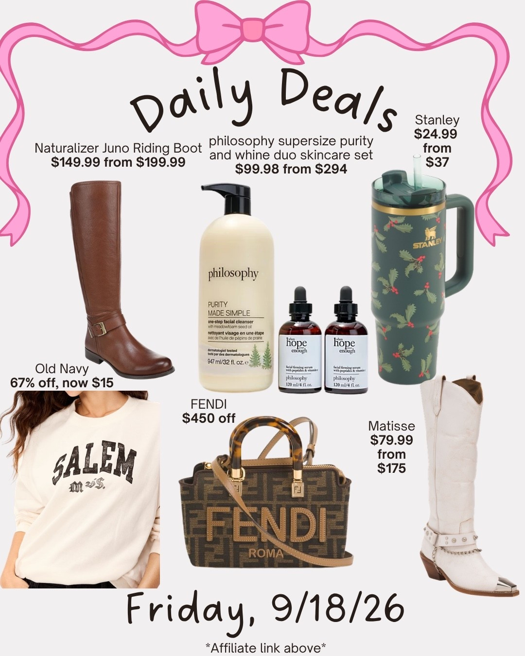Daily deals

#LTKSeasonal #LTKSaleAlert #LTKootd