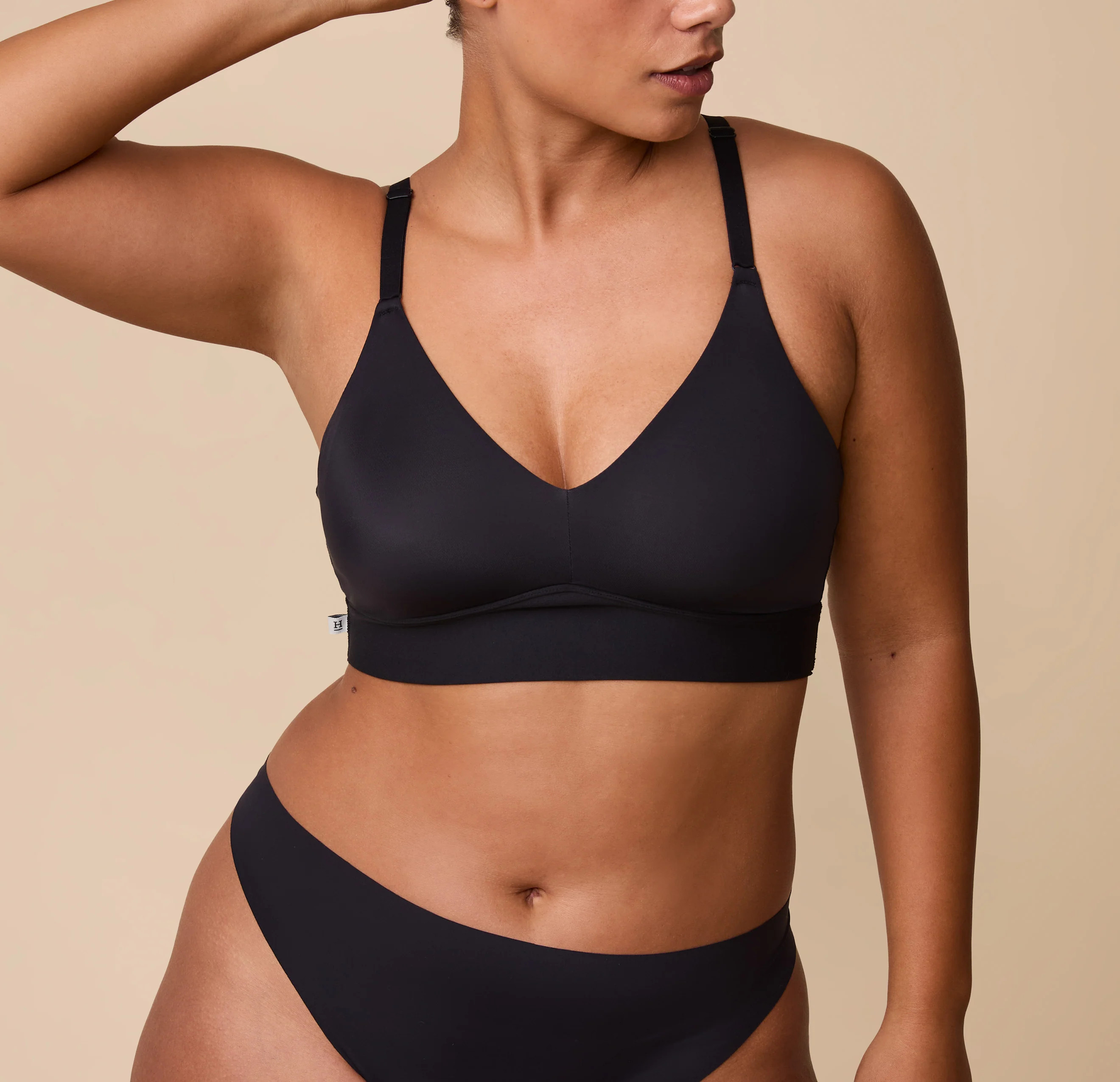 Shop Everyday Bralettes - The Bliss Triangle in Black | Harper Wilde | Harper Wilde