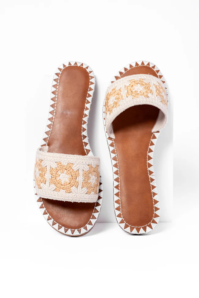 Rhea Crochet Slides SALE | Pink Lily