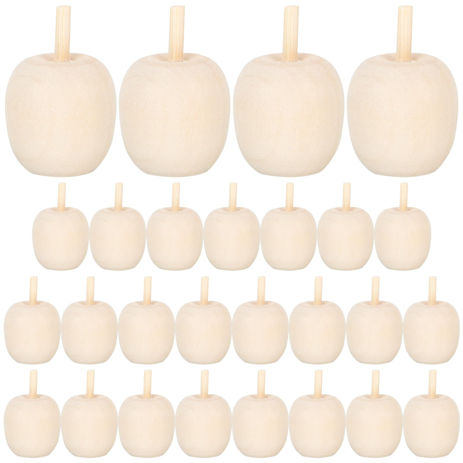 60 Pcs Apples Wood DIY Crafts Unfinished Wooden Apple Ornaments Wood Figures for Painting DIY Art... | Amazon (US)