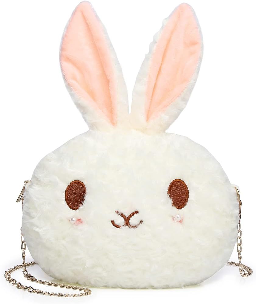 Kawaii Easter Bunny Purse for Girls, Cute Lolita Anime Plush Purse for Women, Soft Fluffy Rabbit ... | Amazon (US)